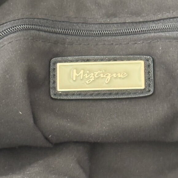 Miztique Black Purse With Gold Tone Chain Accents - Picture 11 of 14